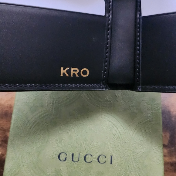 Gucci Black Card Holder with Red Stripe - Picture 3 of 10